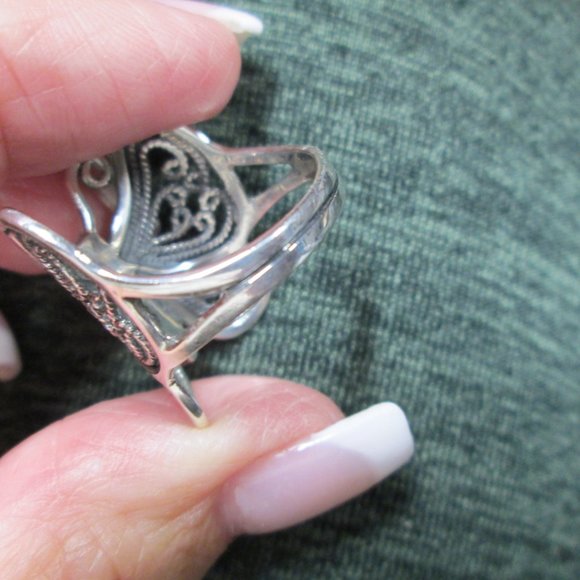 925 Sterling Silver Filigree BUTTERFLY Ring>Butterfly Wrap Around Ring,925 ring - Picture 7 of 7